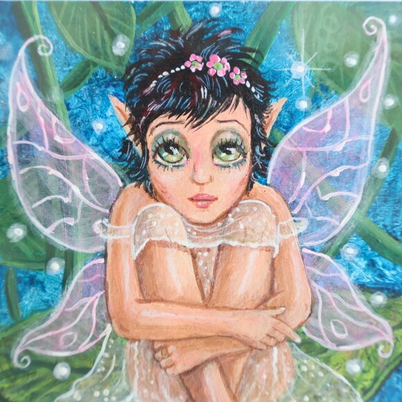 Miniature Art - ACEO - Fairy Art - Cute Animal Art - Art Cards for Trading - Picture 13 of 13